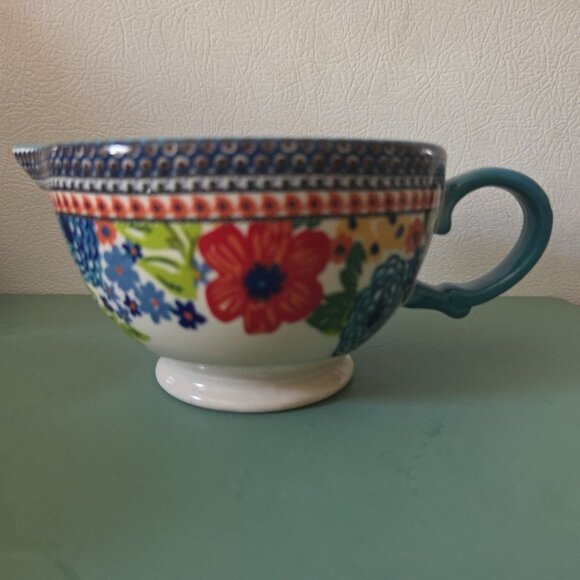 Set of 4 Pioneer Woman Stoneware Measuring Cups Floral - Picture 8 of 10